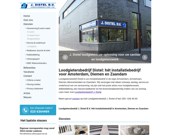Loodgietersbedrijf J. Distel Logo