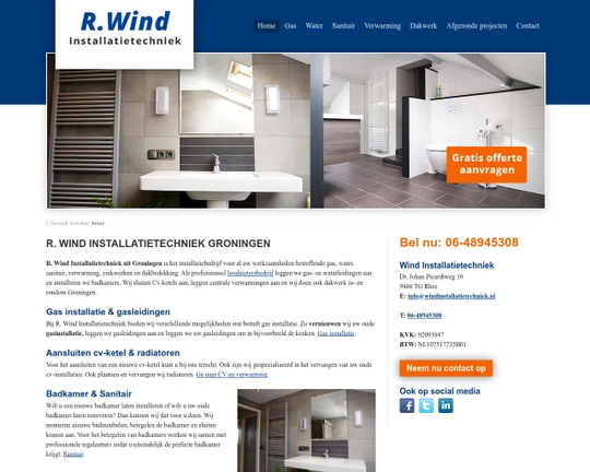 R.Wind Installatietechniek Logo